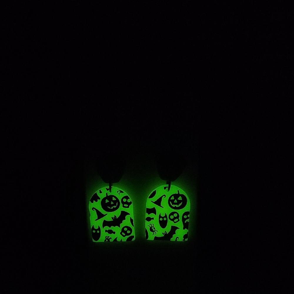 Glow In The Dark Halloween Earrings Handmade